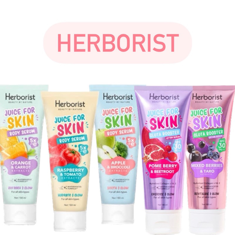 HERBORIST JUICE FOR SKIN BODY SERUM 180ML / HERBORIST BODY SCRUB / HERBORIST FACE SCRUB