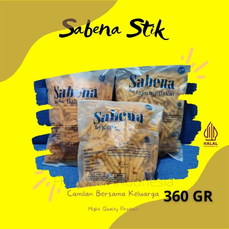 

Sabena Snack Makanan Ringan Stik 360 Gr | Keju | Balado | Jagung Bakar | Sapi Pangggang | Cappuccino