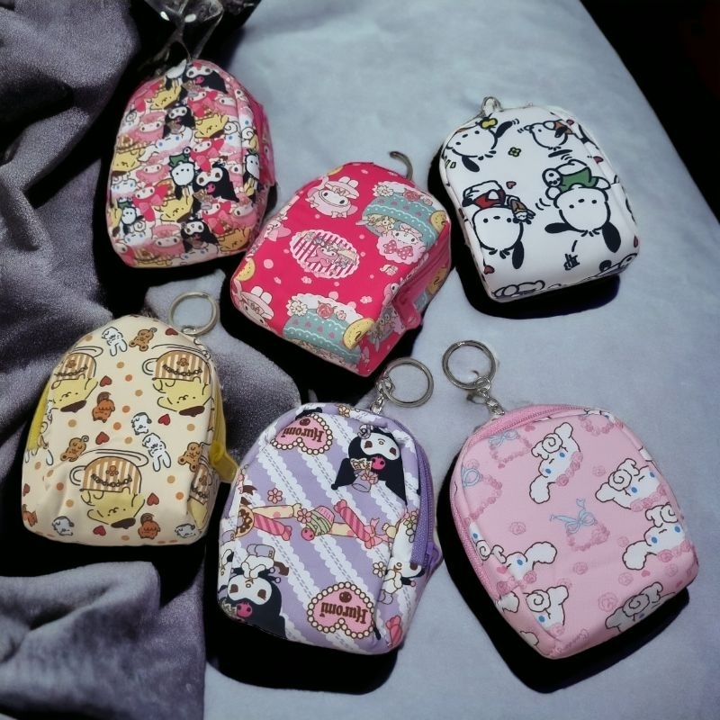 Dompet Koin / Ganci / Tas Mini / Dompet Gantungan Kunci / Dompet Unik Karakter Sanrio, Pocha,Kuromi,