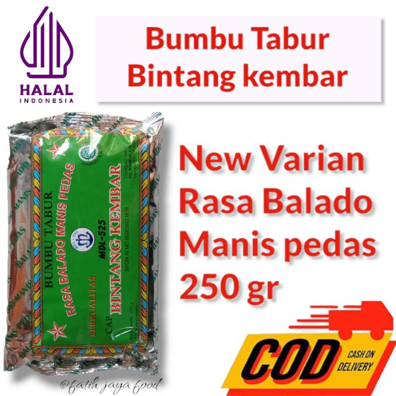 

BUMBU TABUR INSTAN/MDL BALADO MANIS PEDAS/250 GRAM