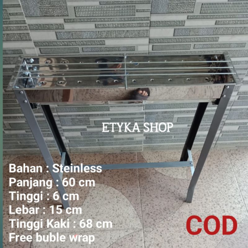 Bakaran Sate/Panggangan Sate/Ikan/Sosis/BBQ/Bakaran Serba Guna Steinless/Galvalum