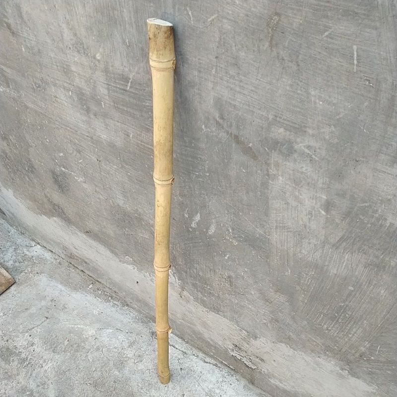 TONGKAT BAMBU UNIK BUNTET TUMPANGSARI 3 SAP (92 cm)