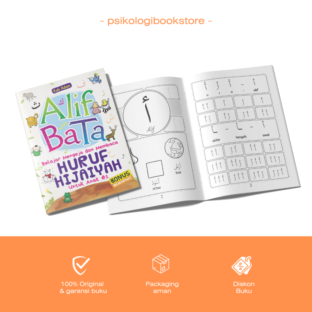 Buku Alif-Ba-Ta Belajar Mengeja Dan Membaca Huruf Hijaiyah