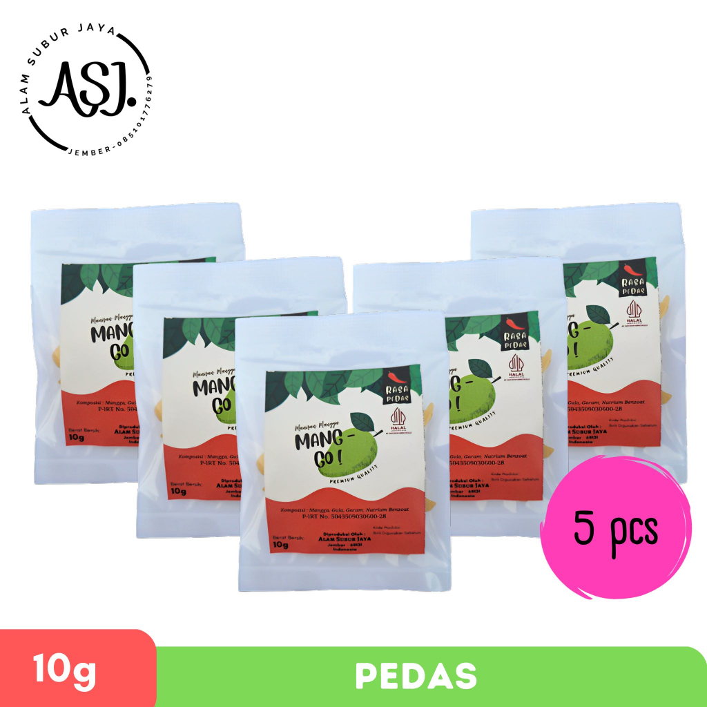 

Manisan Mangga Kering Pedas 10 g (Bundle 5 pcs) Mang-Go!