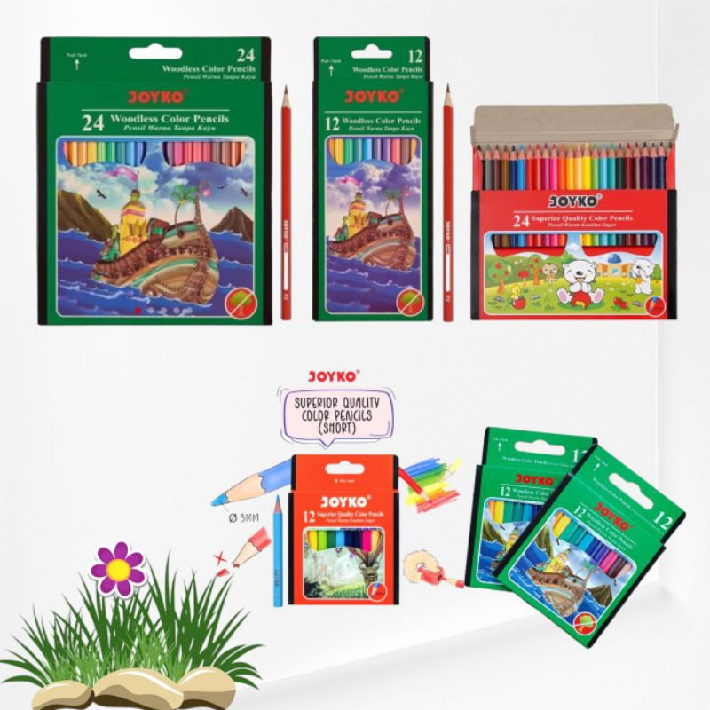 

Pensil Warna JOYKO 12-24 Panjang| Pendek
