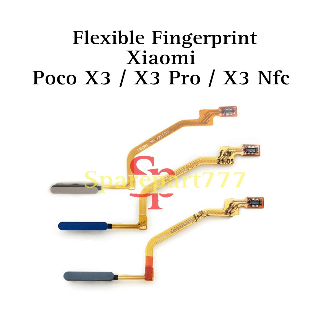 Flexible Fingerprint Xiaomi Pocophone Poco X3 / X3 Pro / X3 NFC / MZB07Z0IN / M2102J20SG / M2007J20C