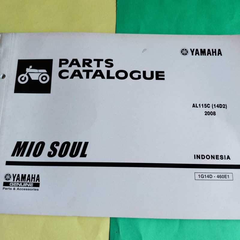 BUKU KATALOG MIO SOUL 2008 AL115C (14D2) ORIGINAL YAMAHA.