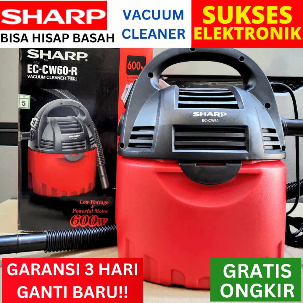 VACUUM CLEANER SHARP EC-CW60 / VACUM VAKUM PENGHISAP DEBU MOBIL BASAH PENYEDOT DEBU