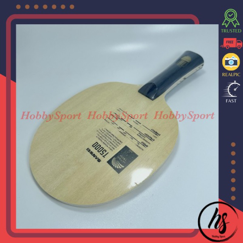 Bat Pingpong Sanwei T 5000 Blade Kayu Ping Pong Bet Bad Tenis Meja