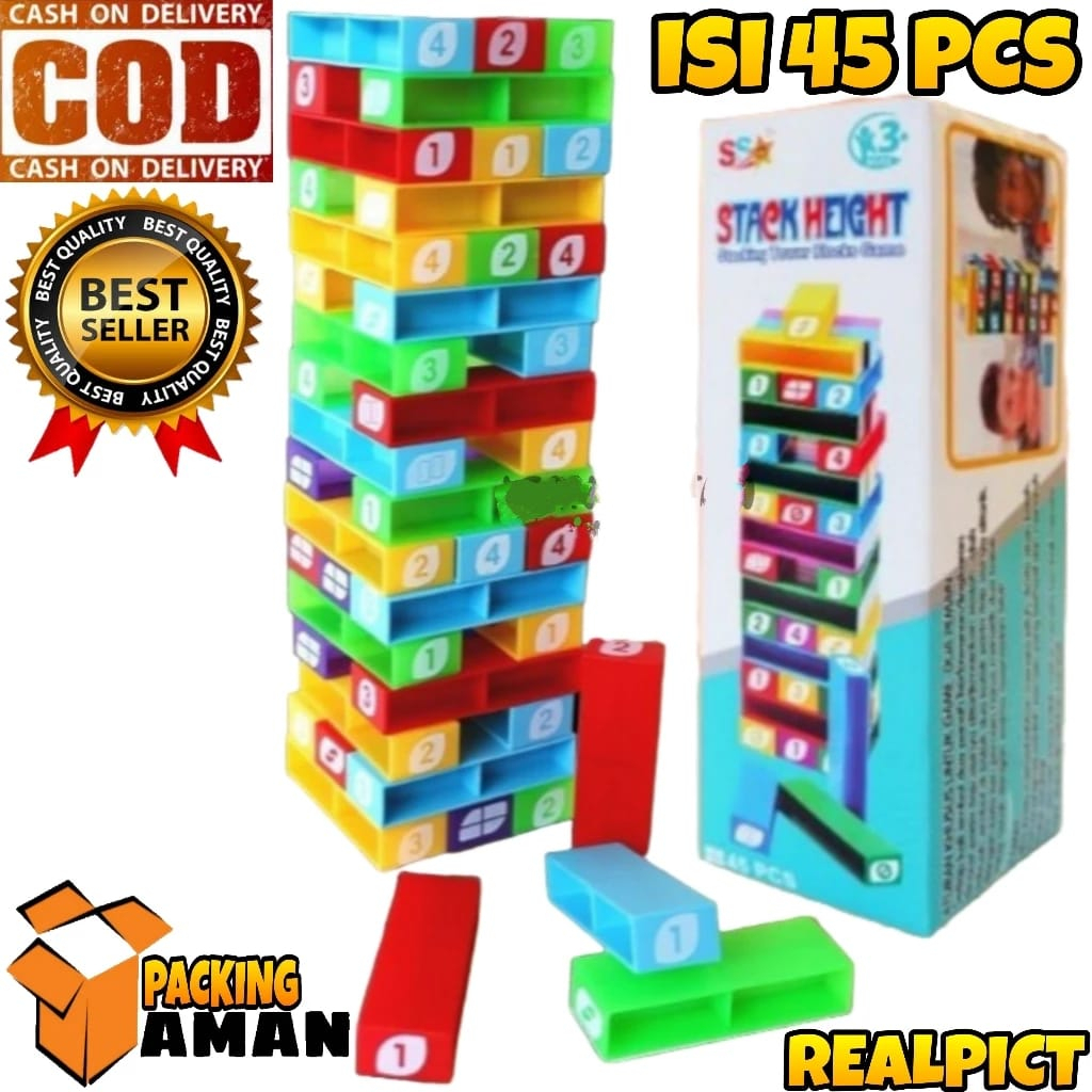MS - Mainan Anak Tower Stacko Mini / Mainan Keluarga / Mainan Balok Susun SS1731