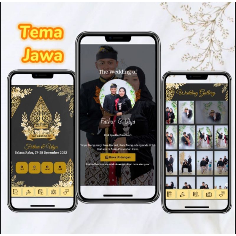 Undangan website tema jawa