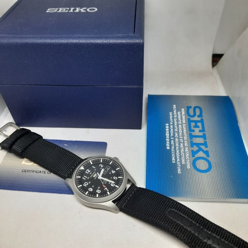 Seiko 5 Military SNZG15K1 Sports Black Spt SNK809 SNK803 SNZG15 SNZG07