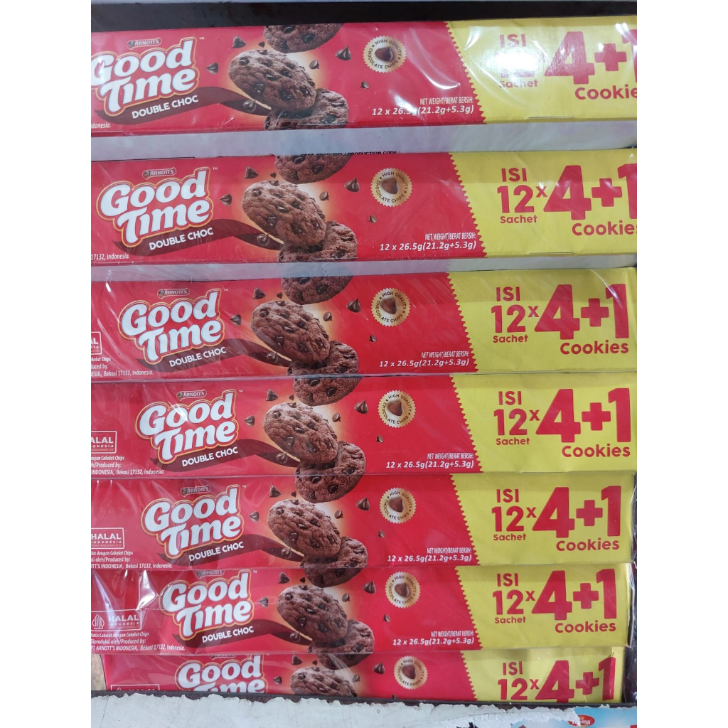 

Good Time 2000 PAK (isi 12) Double Choc Chocochips Cookies GoodTime