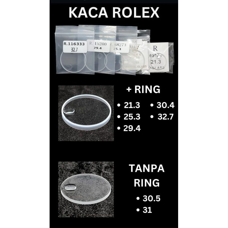 Kaca Jam Tangan Rolex plus kaca pembesar