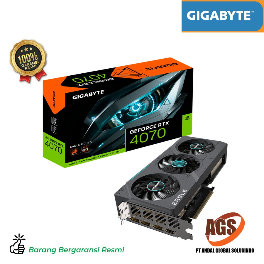 Gigabyte GeForce RTX 4070 EAGLE OC 12G 12GB GDDR6X GV-N4070EAGLE OC-12GD VGA Nvidia