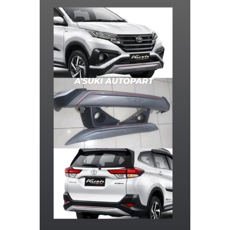 bodykit bemper depan/belakang rush trd 2018