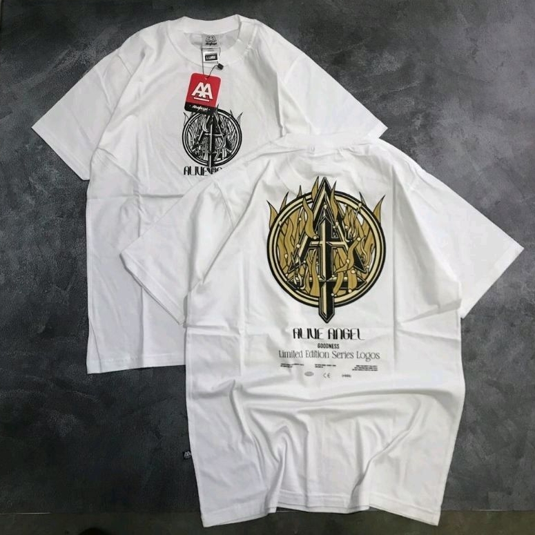 Tshirt baju kaos series logos alive angel limited edtion putih tangan pendek terbaru / kaos pria dis