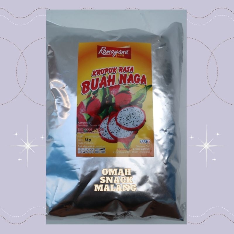 

SNACK KERUPUK KRUPUK BUAH NAGA RAMAYANA 100 GRAM CAMILAN KEKINIAN ENAK MURAH OLEH-OLEH KHAS BATU MALANG