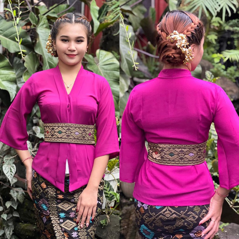 Kebaya Kartini Lengan Lonceng - kebaya Kartini lonceng trompet - kebaya polos bali
