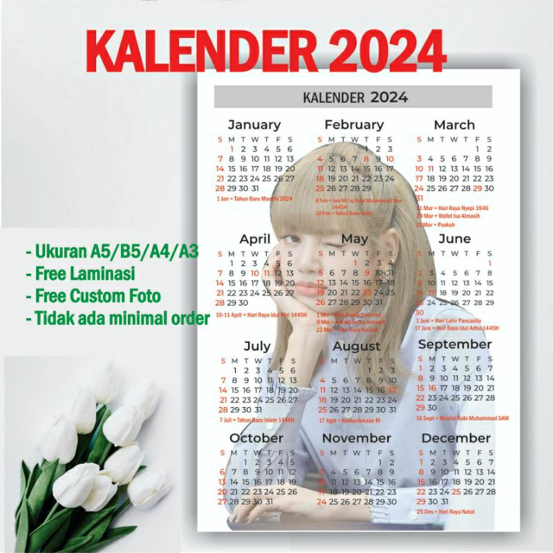 

kalender 2024 free custom foto