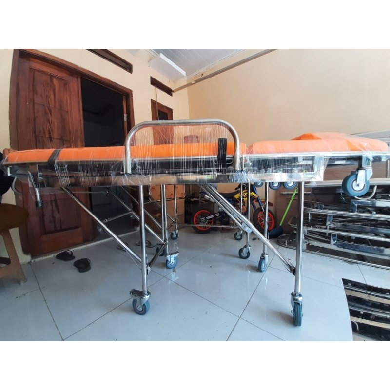 Brankar Ambulance | Strecher Tandu Dorong Ambulance | Strecher Stainlees Emergency