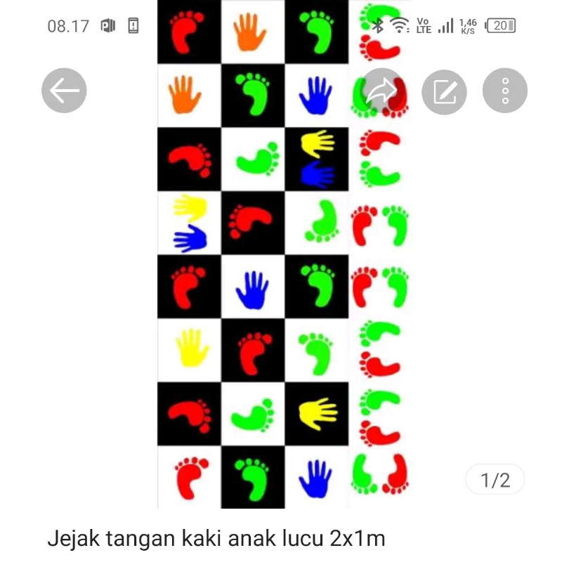 Mainan jejak tangan kaki anak
