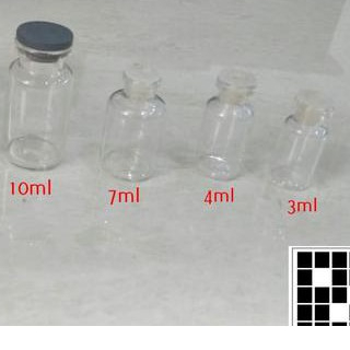 BOTOL KACA 10 ML BENING BOTOL SOUVENIR TUTUP KARET VIAL 10ML CC OB005