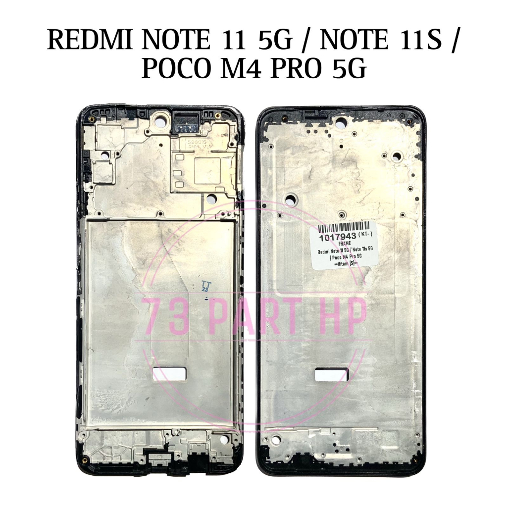 Frame Bezel Tulang Tengah Xiaomi Redmi Note 11 5G / Note 11S 5G / Pocophone Poco M4 Pro 5G - Dudukan
