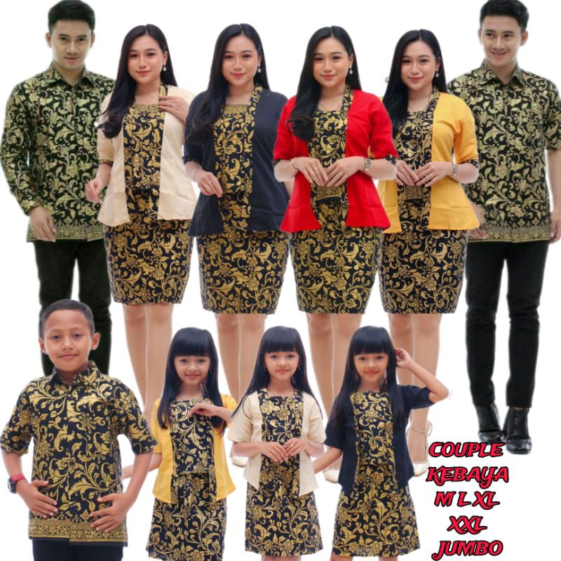 Couple Kebaya Suami Istri Pasangan Batik Kebaya M L XL XXL Jumbo