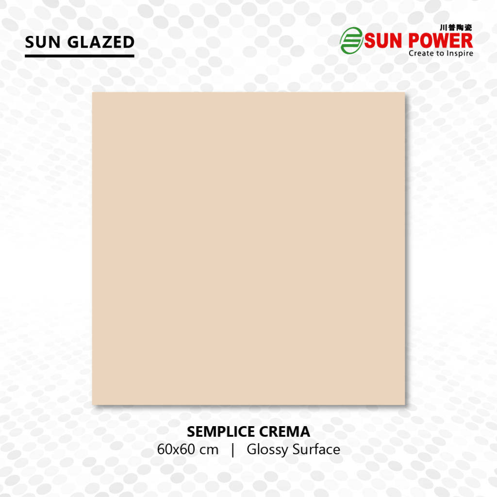 Keramik Lantai Body Putih Glossy Polished - Semplice Series 60x60 | Sun Power