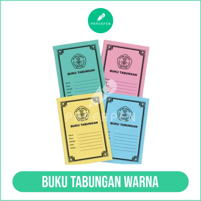 

1 Pak (50Pcs) Buku Tabungan Warna