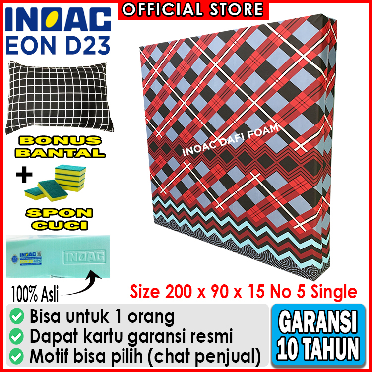 Kasur busa Inoac 200x90x15 Single busa Inoac EON D23 original garansi 10 tahun gratis bantal Inoac /