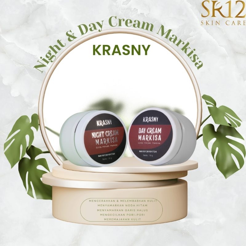 Sr12 Skincare Night & Day Cream Krasny Cream Wajah Bpom Krim Glowing Krim Pemutih Skincare Murah Vir