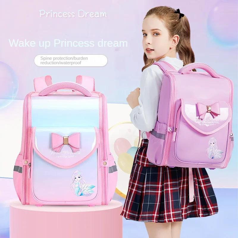 SEKOLAH ANAK PEREMPUAN Tas Ransel Sekolah Anak Perempuan Anti Air Bahan Polyester Ukuran Sedang 40x2