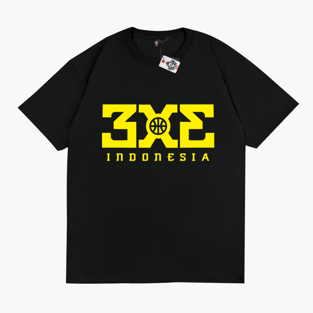 KARIMAKE Kaos Baju T Shirt Distro Unisex Gambar Basket 3x3 INDONESIA IBL DBL Sport