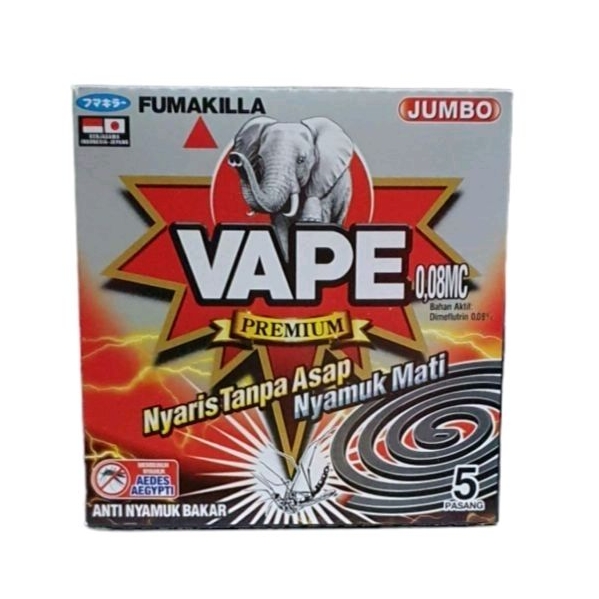 obat nyamuk bakar vape tanpa asap 1pack isi 5 pasang