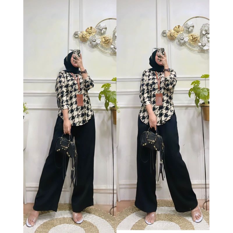 Set ZARA KOMBI/stelan wanita/ garis garis