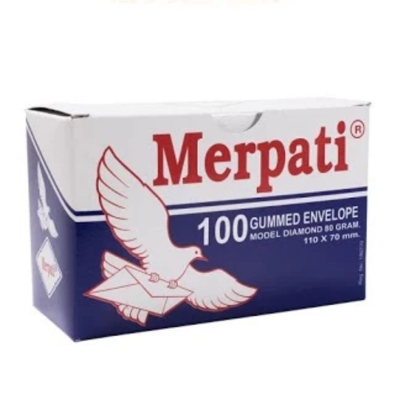 

ATK-POINT | KIKY MERPATI Amplop 100 gummed envelope/ 110 x 70mm 80gr model diamond.