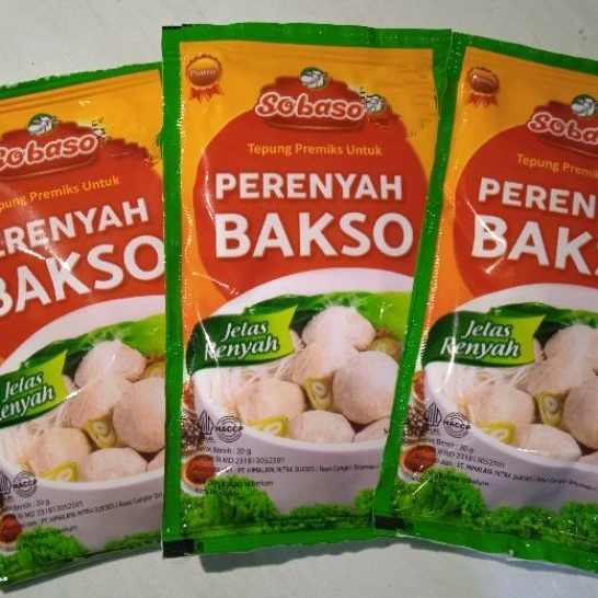 

Sobaso Perenyah Bakso 20gr Tepung Campuran untuk Olahan Bakso