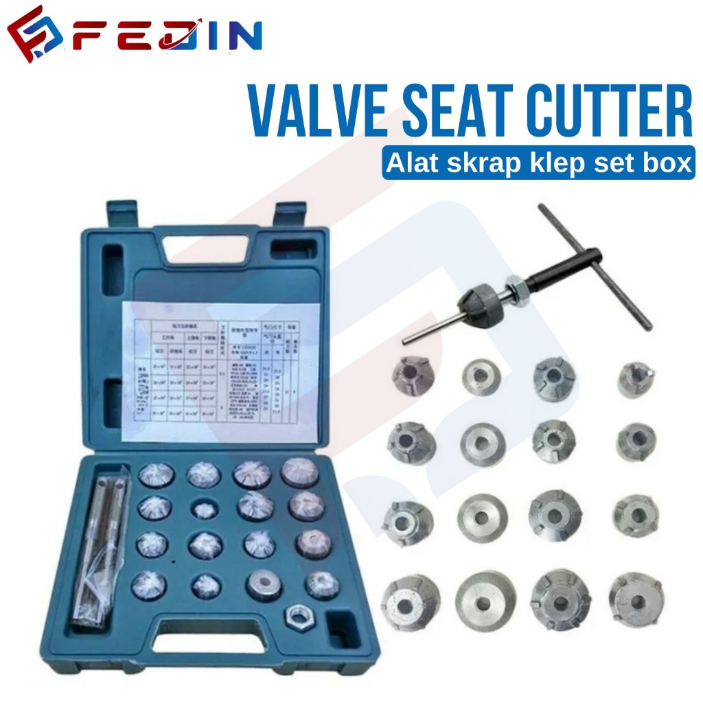 FEDIN Valve Seat Cutter Seating Klep Motor Repair Valve Tool Set