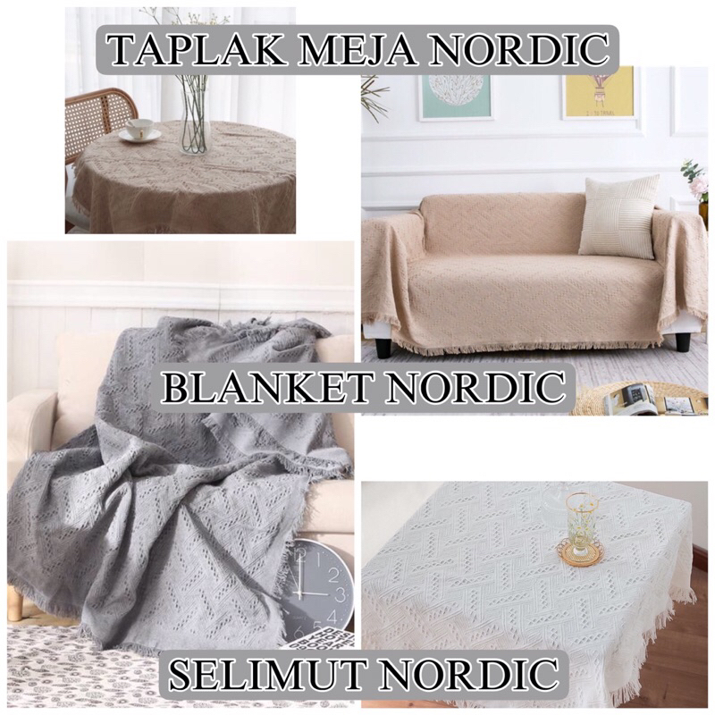 90x90 / 90x150 / 90x180 | SELIMUT NORDIC | BLANKET NORDIC | TAPLAK MEJA | SELIMUT SOFA Murah