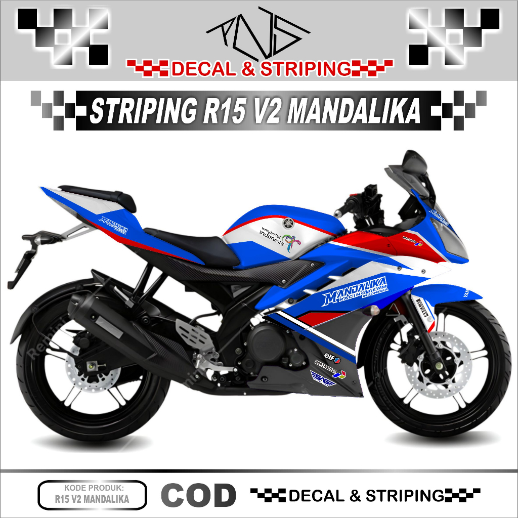 Stiker striping DECAL FULL BODY R15 V2 MANDALIKA