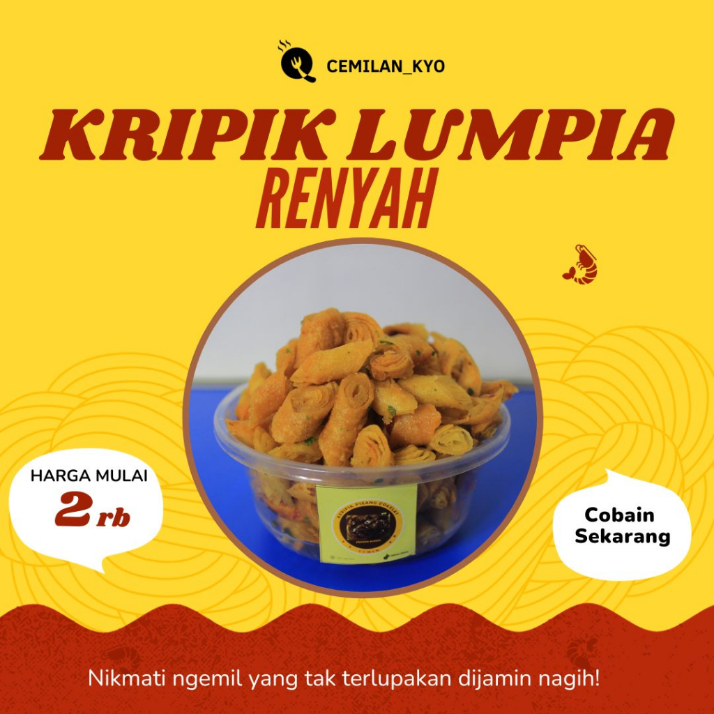 

Keripik Lumpia Pedas Mix Daun Jeruk Renyah Gurih Dijamin Ketagihan - Keripik Kulit Lumpia