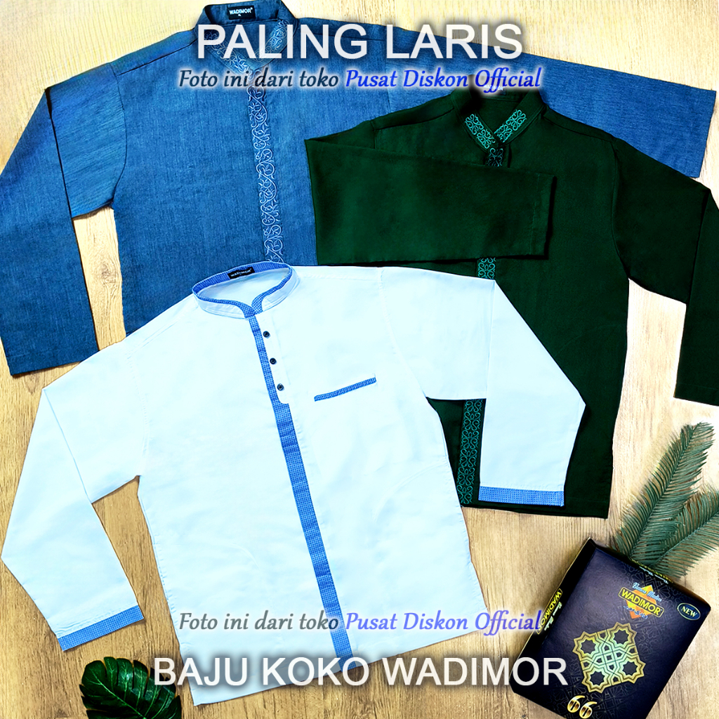 Baju Koko Wadimor Baju Koko Putih Baju Koko Muslim Baju Taqwa Putih Baju Koko Wadimor Baju koko
