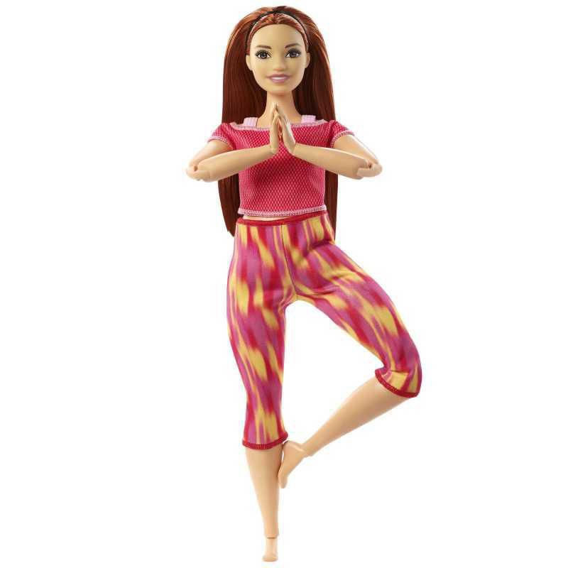 Barbie Made to Move Doll Pink Yellow Yoga Pants 