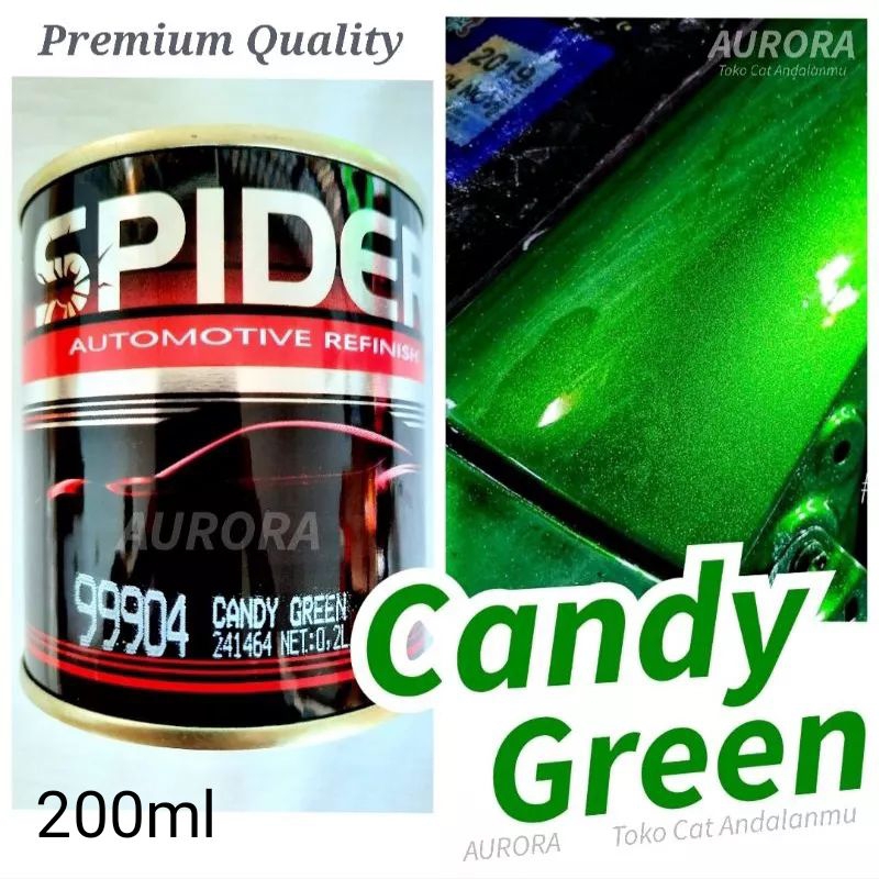 Cat SPIDER 99904 Candy Tone Green 200ml Candytone Kendi Cenditon Hijau Ijo Transparan