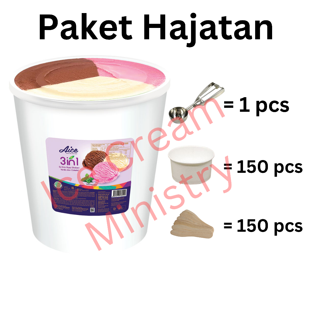 

Paket Hajatan Aice 3in1 8 Liter ( Paket Lengkap )