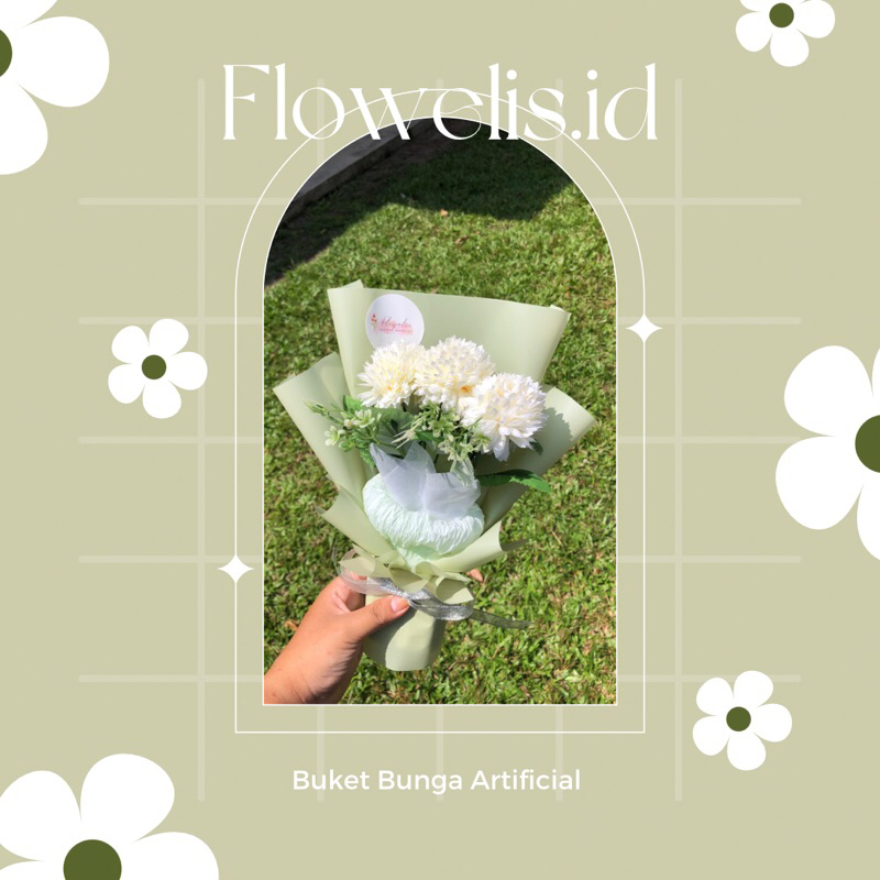 

flowelis.id Buket Bunga Artificial | Mini Buket | Hadiah wisuda | Hadiah ultah