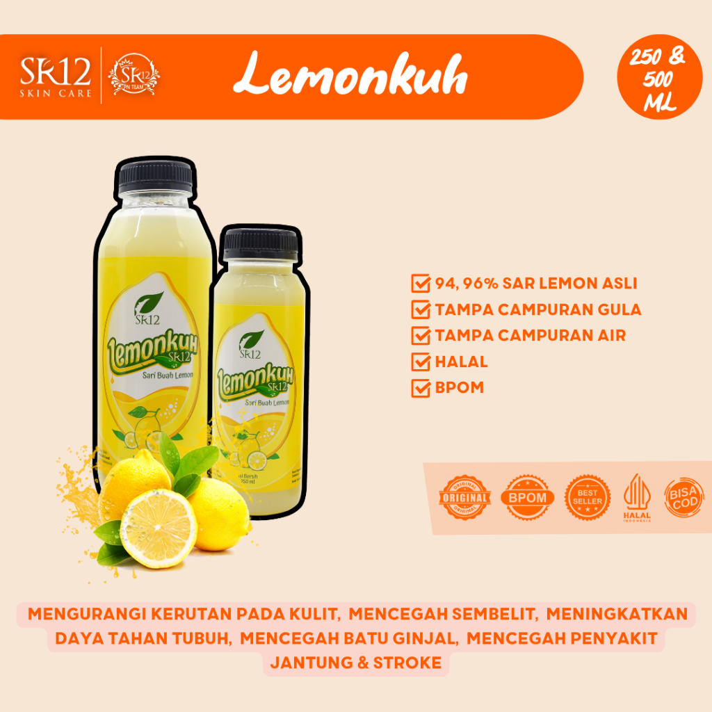 LEMONKUH SR12 / SARI LEMON ORIGINAL / MINUMAN NUTRISI DIET DETOX HERBAL PELANGSING ALAMI
