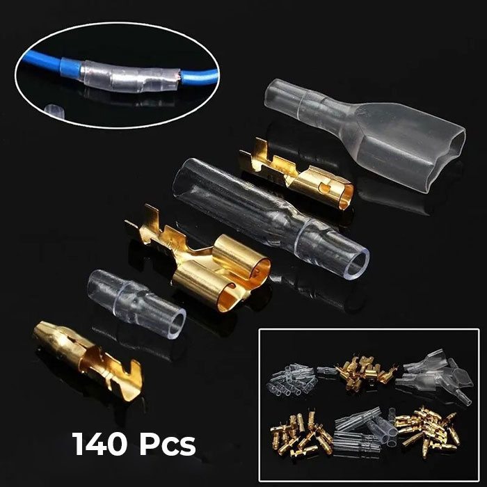 140pcs 3.9mm Skun Bulat Female Dobel Cabang Skun bulat Kecil Double Insulator